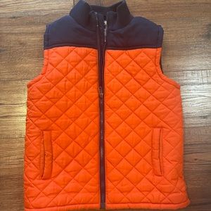 boys gymboree quilted vest orange and navy